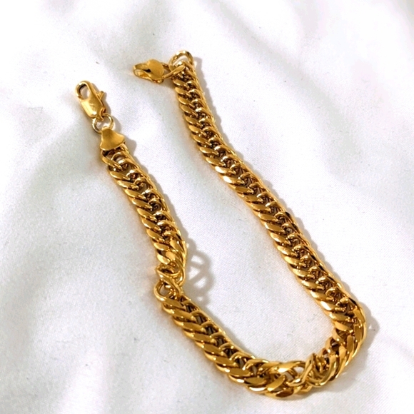 Other - Men Cuban link Bracelet 18k Plated Gold 8mm